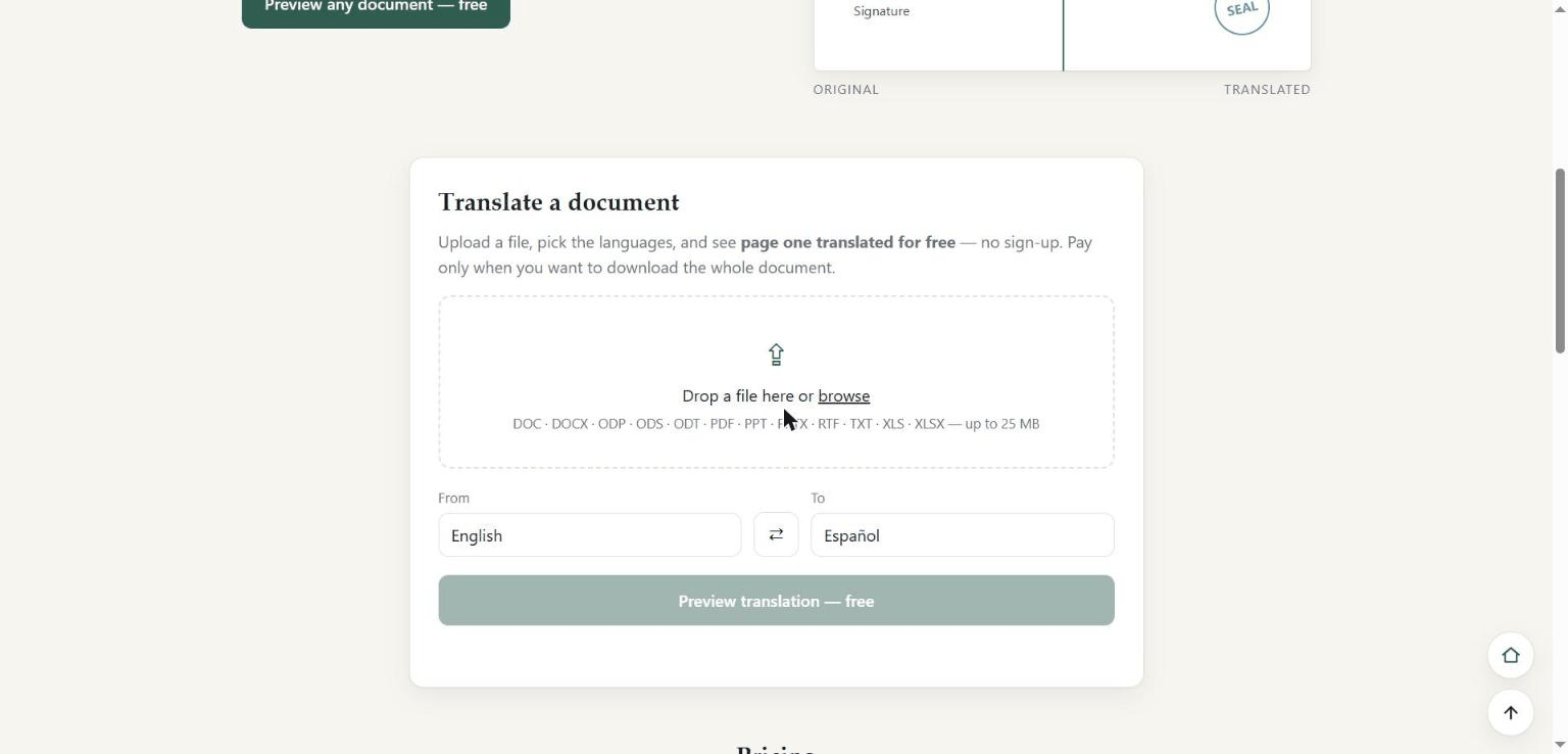 DoTriX document translation keeping the layout